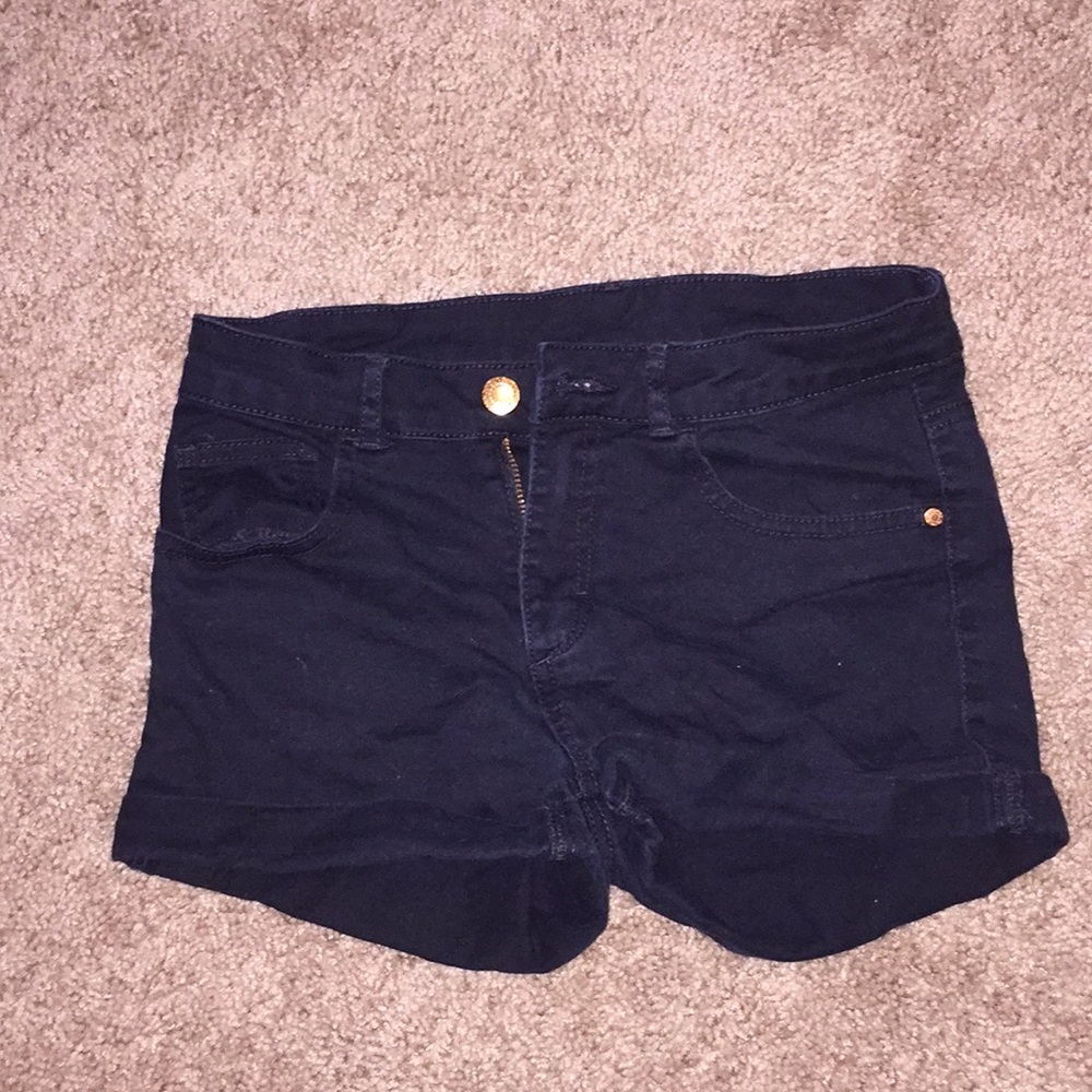Black Jean Shorts